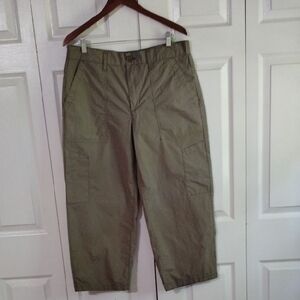 Agolde Cargo Ankle Pants Wide Leg Zip Front Size 31